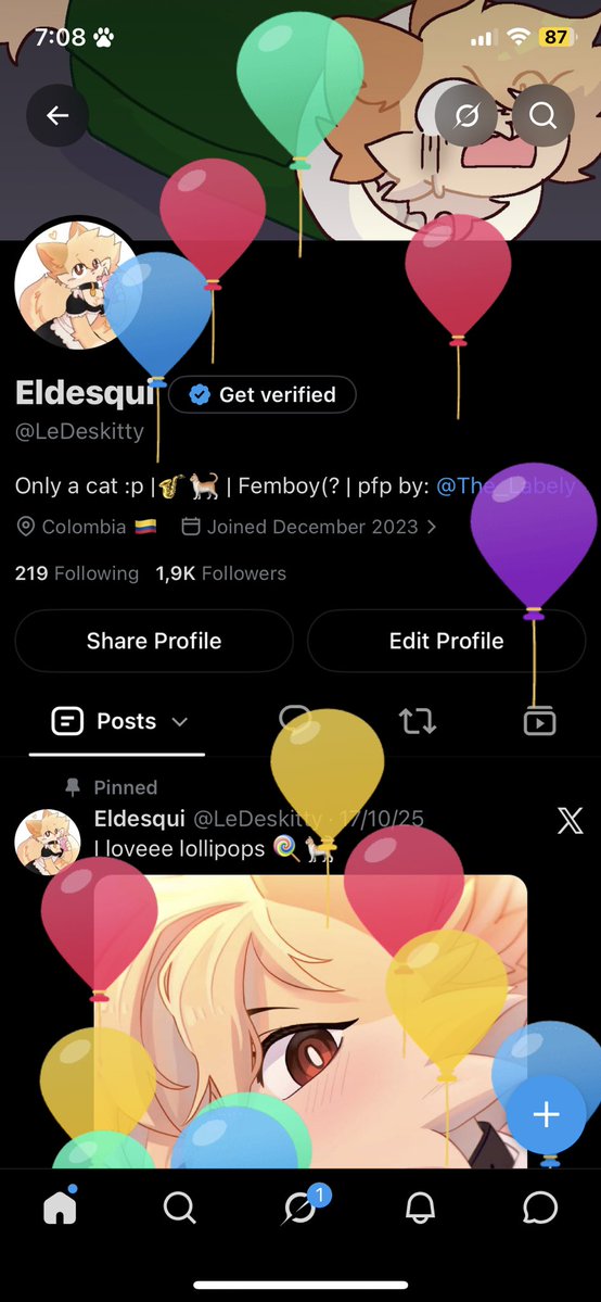 LeDeskitty's tweet photo. 🎉🎉🐈 ballooooooons :333 https://t.co/suWI45TKcS