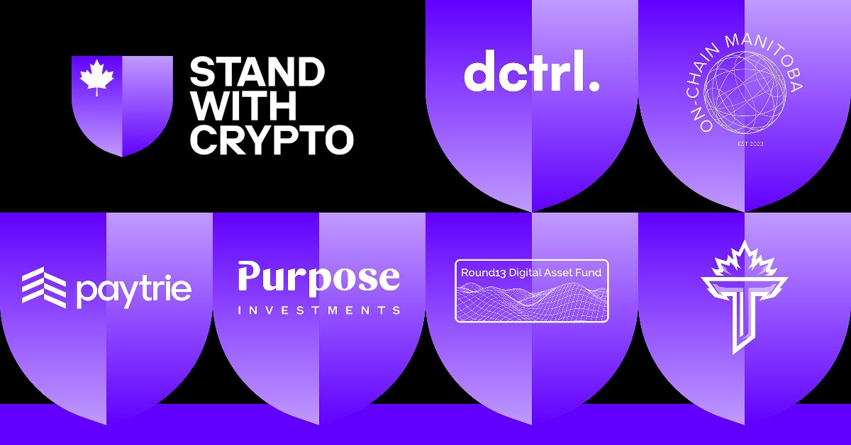 StandWCrypto_CA's tweet photo. 🇨🇦 Introducing our latest Stand with Crypto Canada partners!

Welcome @PurposeInvest, @r13vc, @Paytrie, @dctrlvan, @OnchainManitoba, and @uoft_blockchain.

Six new organizations: an asset manager, a venture firm, stablecoin payments, a member-run hackerspace, a community non-profit, and a student club.

Stand with Crypto Canada is a grassroots advocacy organization to unite crypto users, builders and businesses to champion emerging use cases, support innovative businesses, and promote a blockchain ecosystem that is driving growth across the Canadian economy.

We now have almost 30 organizations Standing with Crypto in Canada.

Have you become an advocate yet? Join at: https://t.co/0CMaQGiwQ4