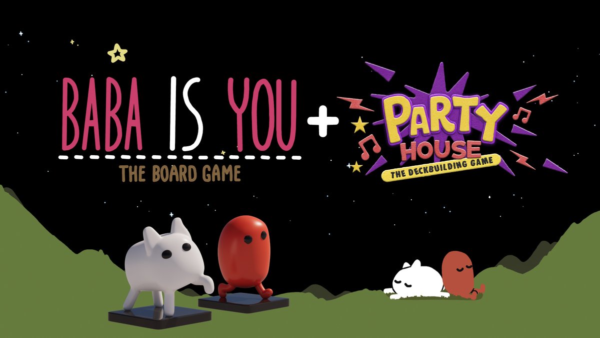 BitewingGames's tweet photo. BABA IS LAUNCH! 🚀 Let’s get this party started! 🥳

Baba Is You: The Board Game and Party House: The Deckbuilding Game are NOW LIVE on Kickstarter! Don’t miss these delightfully unique tabletop experiences adapted from critically acclaimed video games! https://t.co/tabM8Zq6Kf