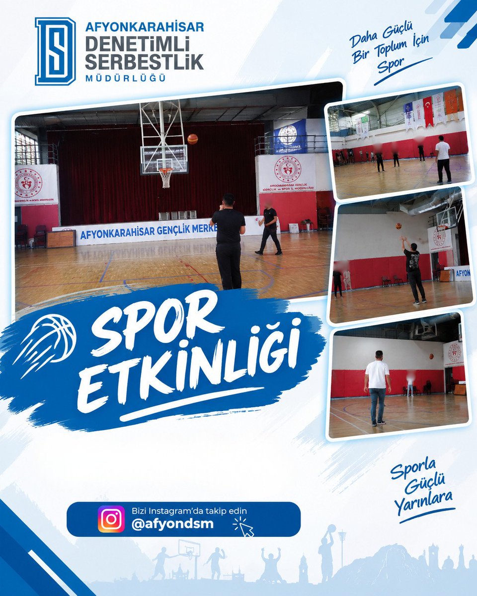 AfyonDsm03's tweet photo. Afyonkarahisar Denetimli Serbestlik Müdürlüğümüzce, 8 yükümlümüzün katılımıyla basketbol branşında sportif faaliyet gerçekleştirildi.

#AfyonkarahisarDenetimliSerbestlikMüdürlüğü #DenetimliSerbestlik #AdaletBakanlığı #spor https://t.co/EhNis9Ry1R