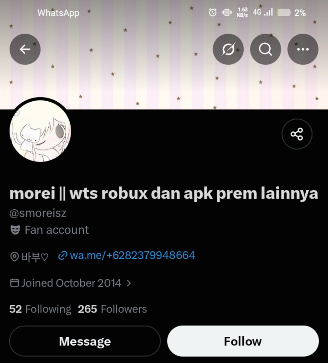 eonieseo's tweet photo. [HELP RT/SHARE THIS POST]

‼️INFORMASI YANG MAU BELI ROBUX‼️

PELAKU PENIPUAN ROBUX 💬
Acc Twiiter/X : 
@smoreisz  @smoreisz @smoreisz 
No. Whatsapp : 
+62 823-7994-8664
Nama QRIS : 
A/N Ayu Store 

#zonauang #zonajajan https://t.co/EX0z3eST14