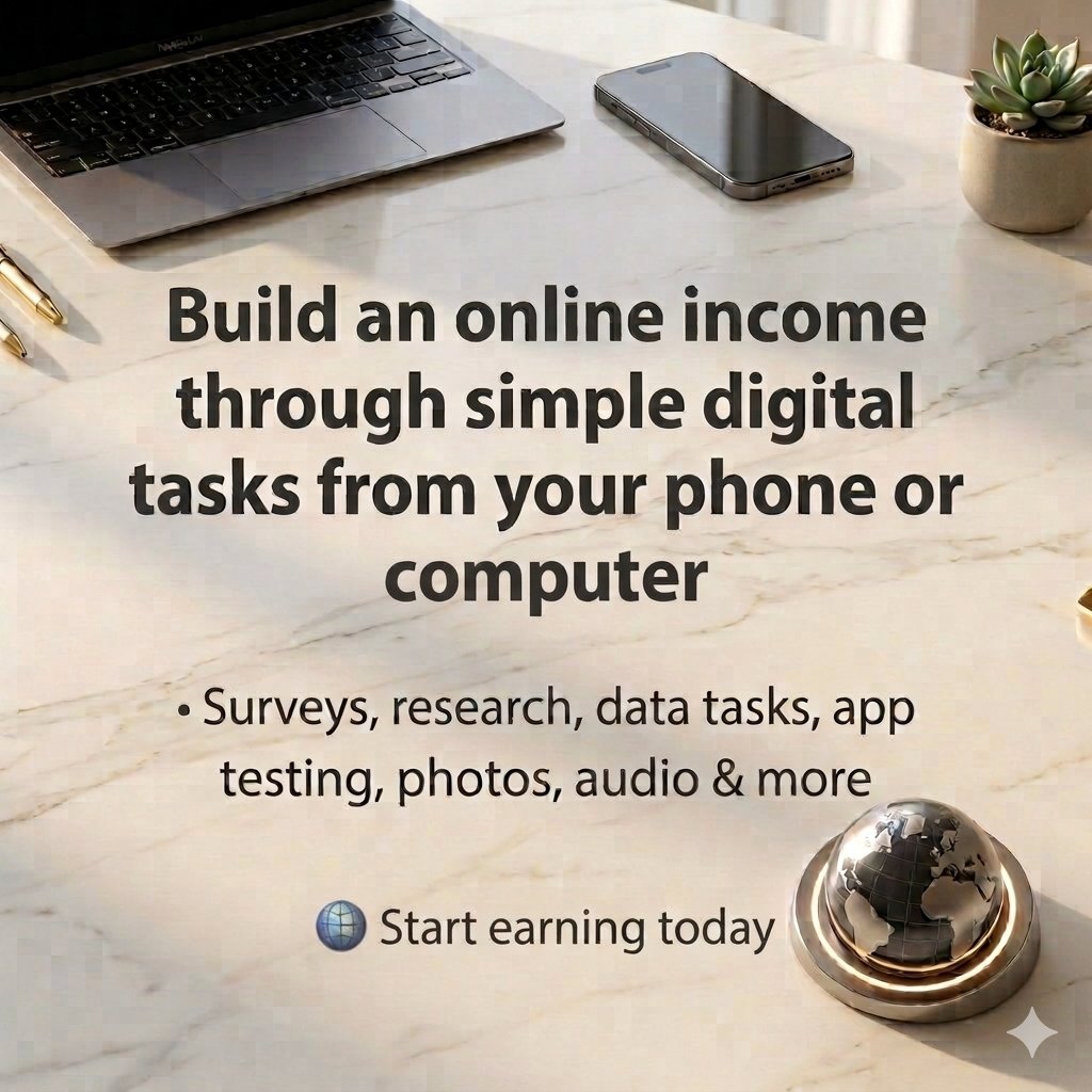 workingonlu5654's tweet photo. 💻 Build an online income through simple digital tasks from your phone or computer.

📱 Surveys, research, data tasks, app testing, photos, audio &amp; more.

🌐 Discover how it works: https://t.co/NvzTBugndg

#WorkOnline #Microtasks #OnlineJobs #RemoteWork https://t.co/FCx3mSO7EB