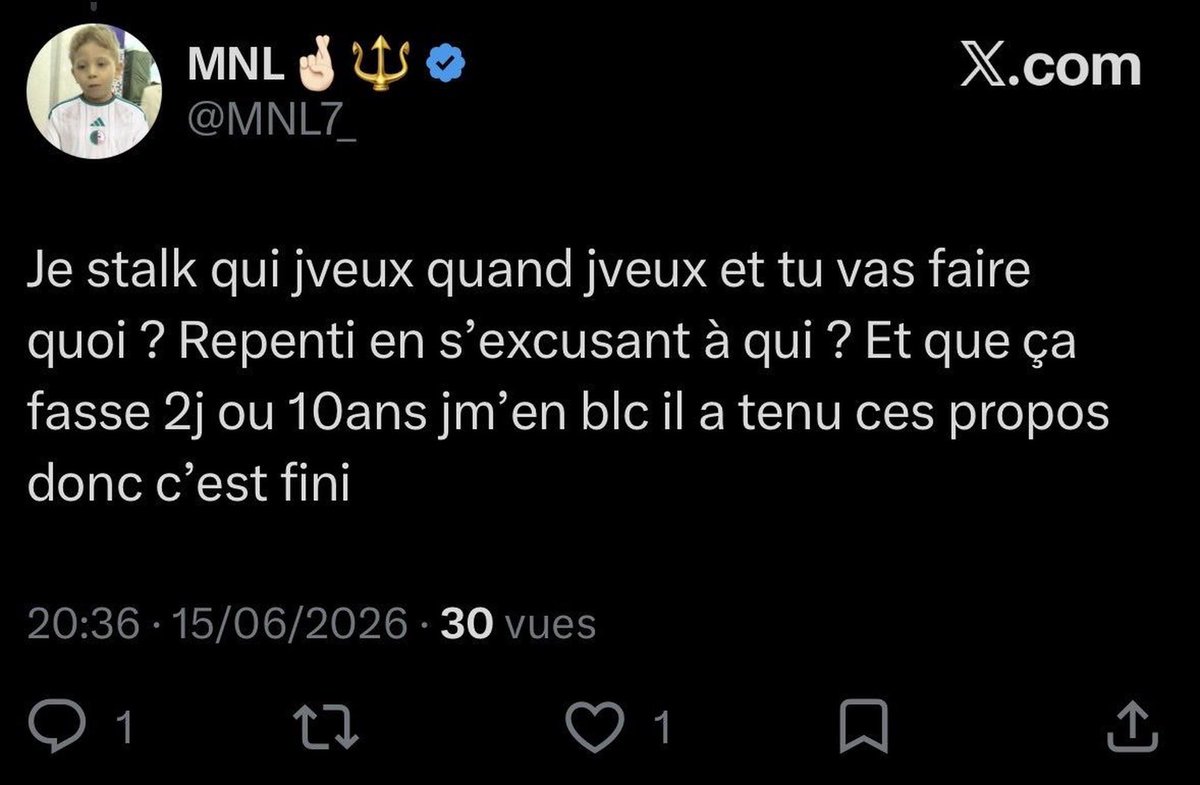 foudlagarev2's tweet photo. #PASDEREPENTIR ta tenu ces propos donc c’est fini https://t.co/PQ5TTkiV8b