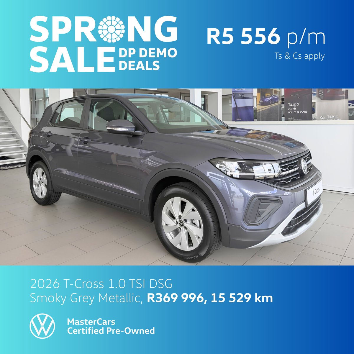 DirkEllisVW's tweet photo. The SPRONG SALE is on. Get more #Volkswagen for less, with these savings:

• Polo Vivo – save R26 000
• T-Cross – save R55 000
• Taigo – save R21 000
• Touareg – save R300 000

Explore our #VW demos and other #MasterCars at https://t.co/X3Sxfwox5A

Ts &amp; Cs apply. https://t.co/xIlpZRYqs5
