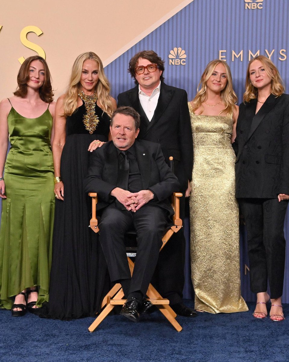 deloreanrental's tweet photo. Michael J Fox honored at the #emmys https://t.co/0jnuWgKtG5