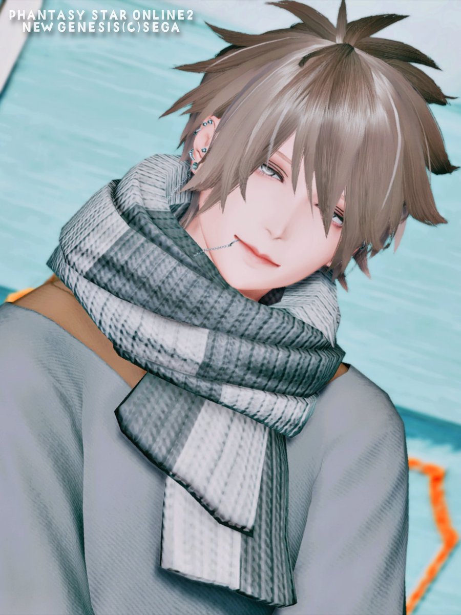 wkm_mdr's tweet photo. 少しずつ秋スタイルへ🍂
大好きなこのマフラーを巻ける季節がやってきた🧣
#男性キャラ応援し隊
#PSO2NGS_SS
#メンテの日なのでSSを貼る https://t.co/XA9ohGuuPp