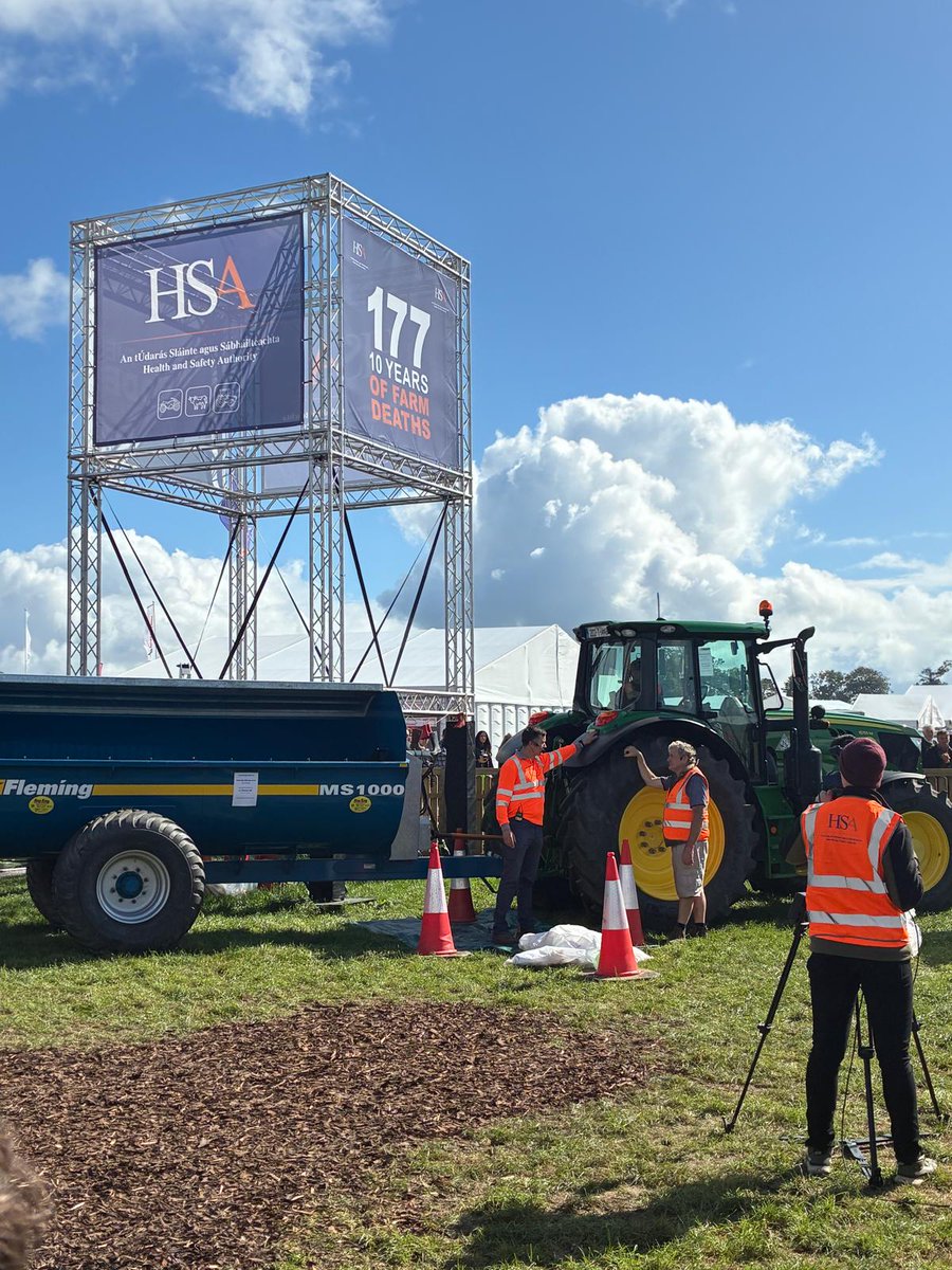 FarmersMonthly's tweet photo. 'Hidden in plain sight': Demos and discussions about blind spots at @TheHSA Health and Safety Authority's exhibition area at the @NPAIE National Ploughing Championships https://t.co/KYq3H1FC26
