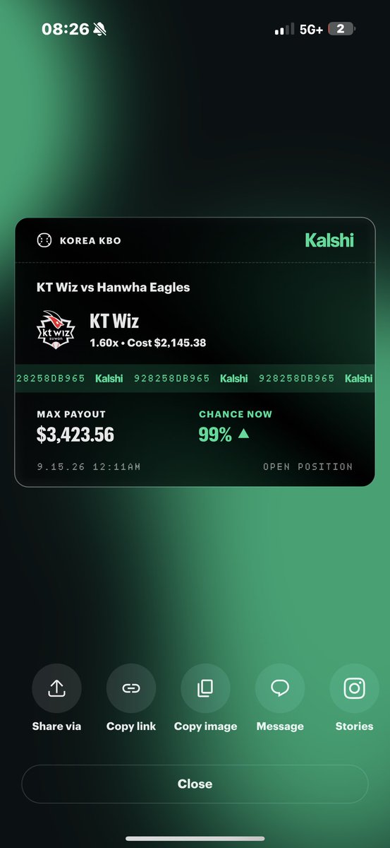 CaptMoneyline's tweet photo. KBO MAX Play blowout winner. https://t.co/Z1Y6QoC8Ce