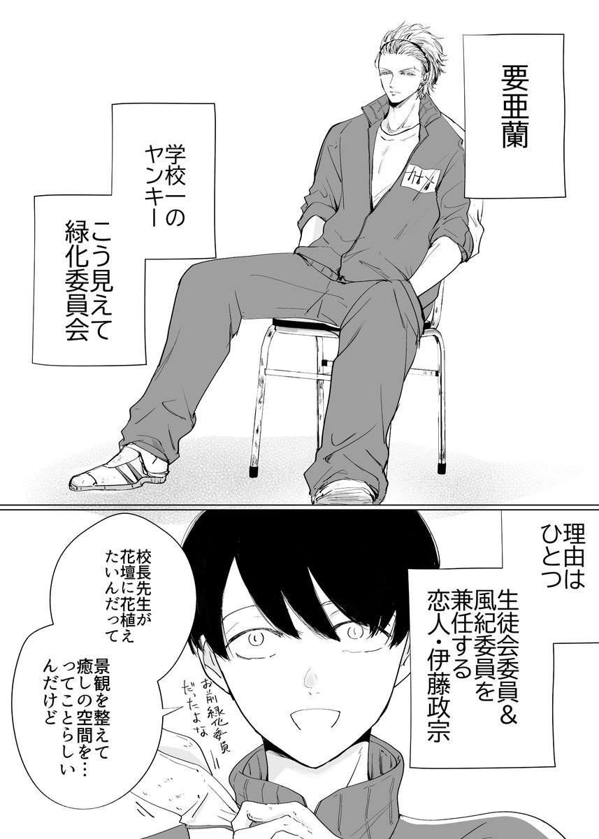 Sunomacomic's tweet photo. きみのためならなんでも　　 1/2

  #創作BL https://t.co/YWAs3C1LqS