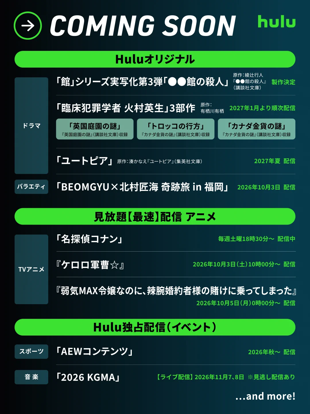 Highlights by Hulu Japan (@hulu_japan) / X