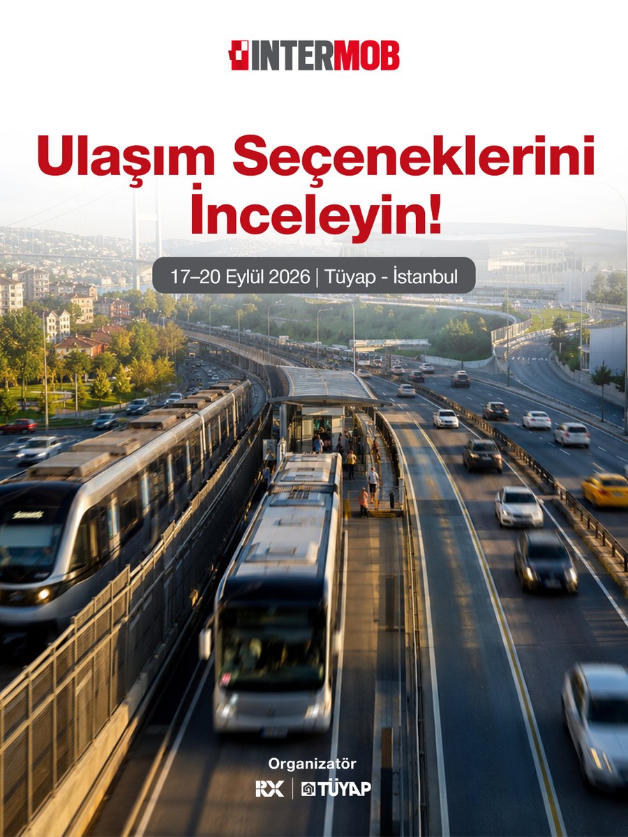 intermobist's tweet photo. İntermob 2026’ya ulaşım çok kolay! 

Size en uygun rotayı belirleyin, ulaşımınızı önceden planlayarak ziyaretinize hazır olun.

🔗 https://t.co/mWi9Fq6k4G

📅 17–20 Eylül 2026
📍 Tüyap – İstanbul

#Intermob #Intermob2026 #IntermobFuarı #EndüstriyelTasarım https://t.co/3Zk7WKFJTU