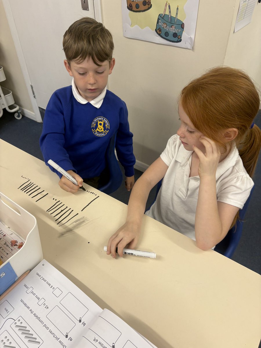 MissHylandStM's tweet photo. We have been partitioning numbers into tens and ones in Maths this week! @StMSchStewkley #MathsatStMichaels https://t.co/UkrQZLQlpT