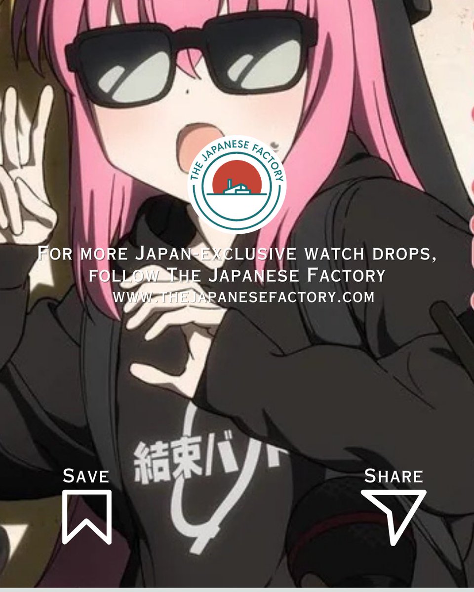 JPFactoryYT's tweet photo. Bocchi the Rock! just got its first ever official Seiko watch. Record-inspired dial, proper Seiko chronograph, 300 pieces in the entire world. Pre-order opens October 7, closes November 27. Season 2 just announced. We ship worldwide. https://t.co/uBqqgIBfLq