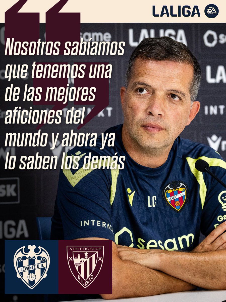 LevanteUD's tweet photo. 🗣️ Luis Castro: “Nosotros sabíamos que tenemos una de las mejores aficiones del mundo y ahora ya lo saben los demás”

#LevanteUDAthletic https://t.co/WJLyeYDZBJ