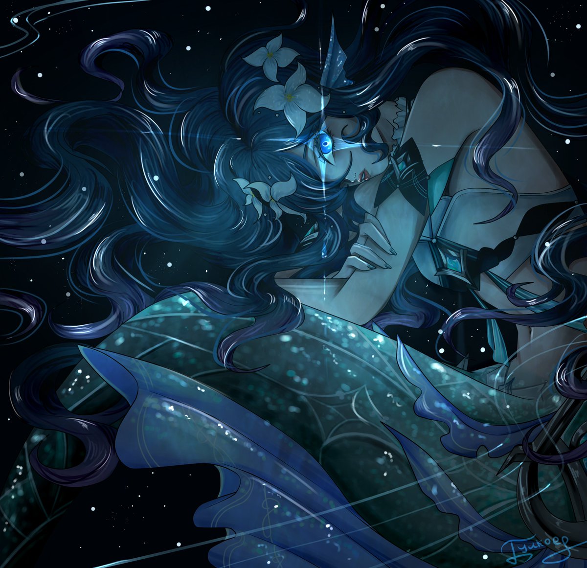 HellLunar's tweet photo. #vodyanitsa #genshinfanart https://t.co/gnA5RBNA7m