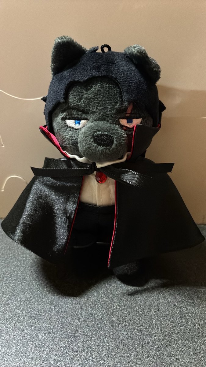 TBojisan's tweet photo. 元のポスト間違えて消してしまったので改めて😭

3COINSのドラキュラのぬい服
どうぶつフォーゼの水木に着てもらったけどカッコ可愛い〜🥰
元々着てるスーツを脱がさないで着せるとちょっとパツパツかも🤔
でも買って正解👍

#どうぶつフォーゼ
#ゲゲゲの謎
#3COINS
#ハロウィン https://t.co/ZzzqtNAqou