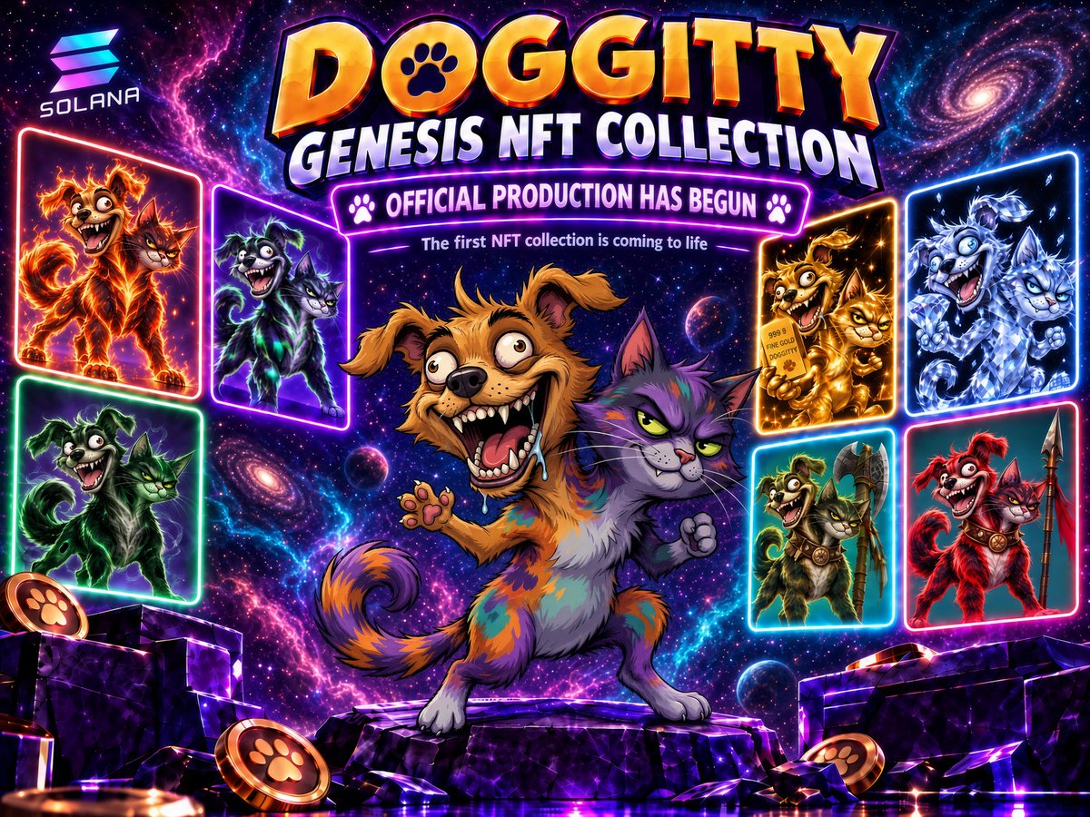 DOGGITTY_Club's tweet photo. .
🚨 DOGGITTY GENESIS NFT COLLECTION — FIRST LOOK 🐶🐱

And now, for the first time, DOGGITTY Club members can take a look at some of the first concept pieces and early sample designs from the collection. 👀✨

This is only the beginning.

999 DOGGITTY personalities are being built step by step, each with its own style, rarity and identity — while staying true to the original DOGGITTY character.

🎨 More previews will follow
💎 Rare categories are already taking shape
🔥 The collection is growing piece by piece

Two Heads. One Body. 999 Personalities.

Welcome to the DOGGITTY Club. 🐶🐱