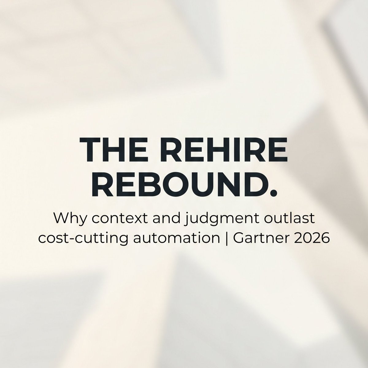 JobRays_'s tweet photo. 30% of employees laid off due to AI replacement will need to be rehired by 2029, per Gartner. Scripts execute tasks, but human judgment runs the business.

Read the release: https://t.co/vrNzJnjffi

Build your trajectory: https://t.co/vCquQjmK9Y

#CareerGrowth #JobRays https://t.co/tFQHbtg8j2