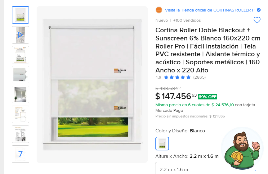 elgordoahorros's tweet photo. ¡Vuela que se termina! 🤯 Cortina Roller Doble al 70% OFF, ¡apurate!

Cortina Roller Doble Blackout + Sunscreen 6% Blanco 160x220 cm Roller Pro | Fácil instalación | Tela PVC resistente | Aislante térmico y acústi… a $ 147.456

Antes $ 488.684 · -70% OFF

https://t.co/ViXZLCyNYp https://t.co/XGSixhkeen