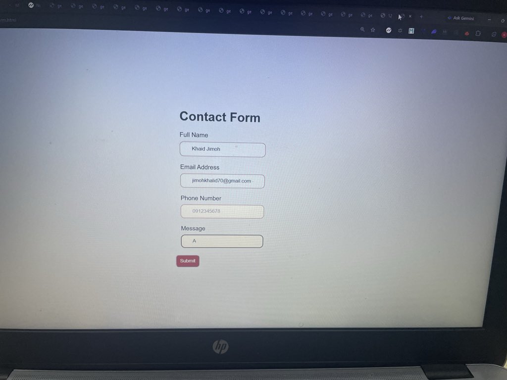 KhalidJimoh7's tweet photo. This week, I worked on creating a form section using HTML &amp; CSS. Still learning, still practicing, and definitely getting better with every project. 🚀 
One step at a time… we move! 💪🏽🔥@BeTechified 

#WebDevelopment #FrontendDeveloper #HTML #CSS #CodingJourney https://t.co/732q5CKLR0