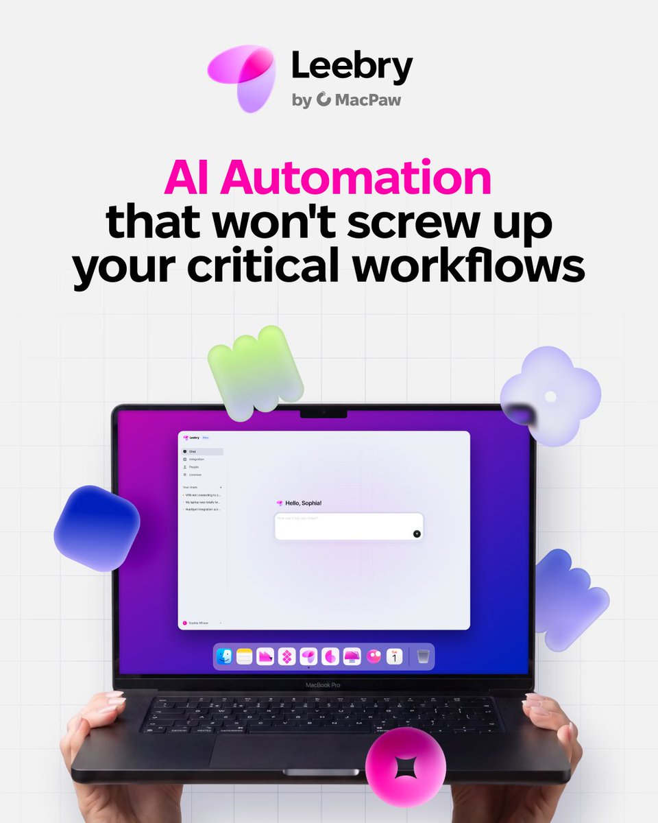 MacPaw's tweet photo. Every IT team knows the loop: same questions, same tickets, again and again.

We lived it too — so we built Leebry. Born as our internal hackathon project (it resolved 30% of our own L1 tickets), now live as a Work AI platform for IT teams everywhere.

Free four-week pilot → https://t.co/bG3c6ihtzu