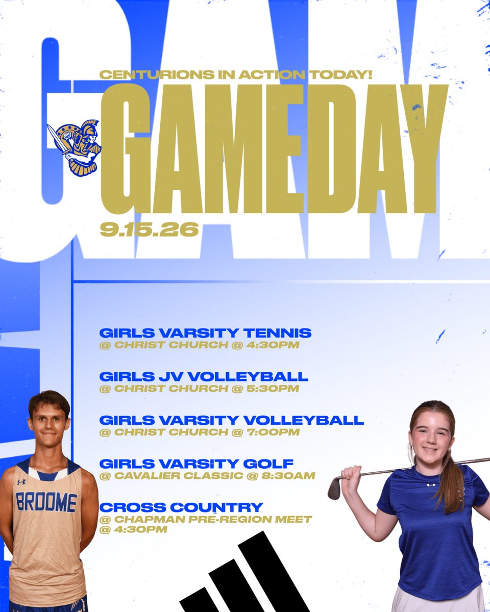 GOCENTURIONSGO's tweet photo. IT'S GAMEDAY!!!

Lots of Centurions on the road today. Come out and Support!

#GoBroome
#GoCenturionsGo
#ConquerandPrevail https://t.co/wHbvMoxCEn