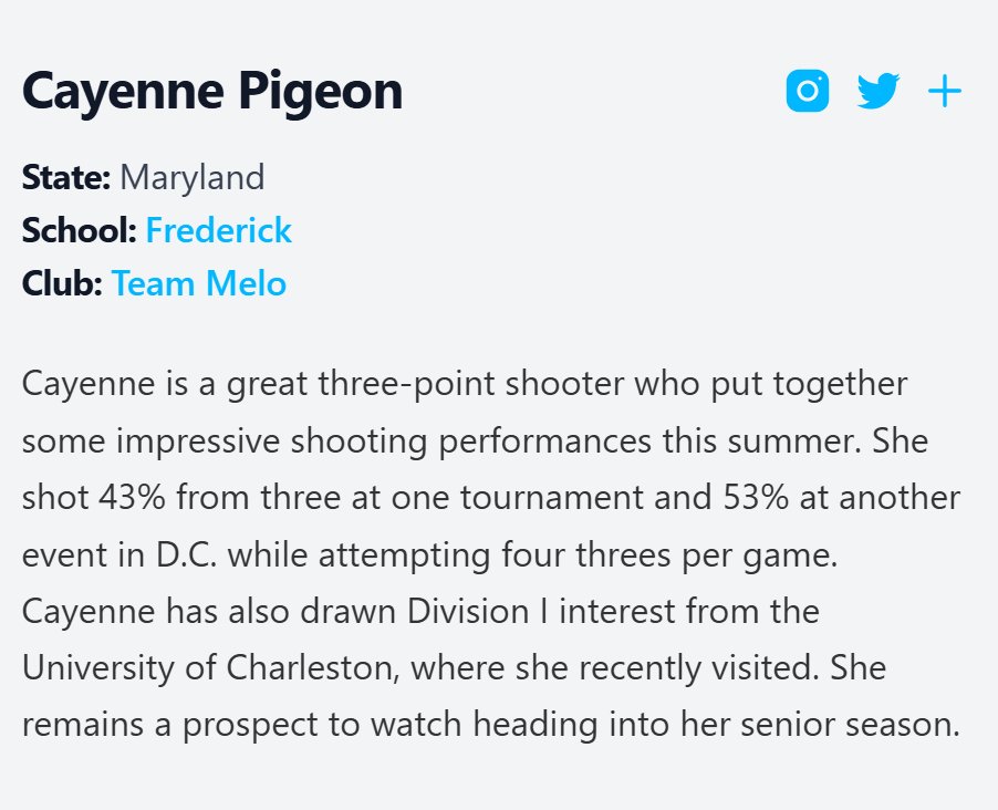 cayenne_pigeon's tweet photo. Appreciate @Avi_Burmenko and @PGHVirginia for including me in “Led by Qandace Samuels, These 5 DMV Prospects Are Rising Fast.” 🏀📈

Grateful for the recognition and excited for what’s ahead. Still uncommitted and exploring the right fit for the next chapter.

📍 Frederick HS (MD) | 2027
🏀 5'8" SF/PG
⭐ MD #11 | SF/PG #4
🎯 43% & 53% from 3 at summer events

#Uncommitted #2027WBB #DMVHoops