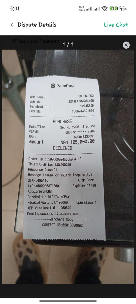 CYRUSGOLD1's tweet photo. @OPay_NG please reverse my money it's over 3 working days https://t.co/4hxhU3LgpU