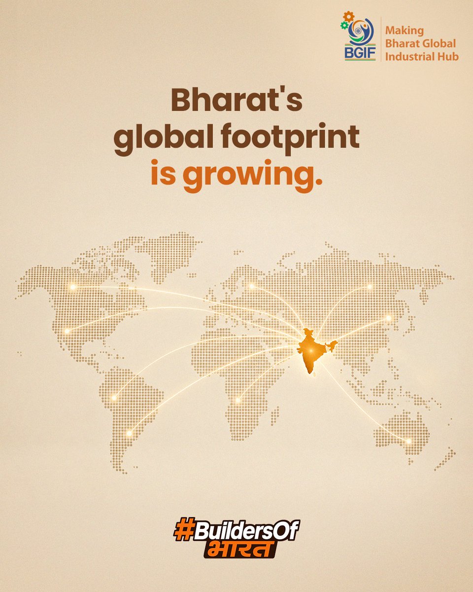 OfficialBGIF's tweet photo. Bharat’s global footprint is no longer an ambition. It is taking shape, one connection at a time. 🇮🇳🌍

From Belarus to New Zealand, Australia and beyond, BGIF is building a growing network of markets, partnerships, knowledge and investment.

The world is opening up to Bharat. And Bharat is ready to step through.

#BuildersOfBharat #BharatGoesGlobal #ViksitBharat2047 #BGIF