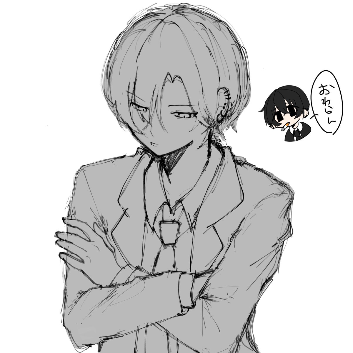 A_____ayimama's tweet photo. 弱者過ぎて一生ラフが終わらないｸｾﾞさん https://t.co/gqgyPS72ks