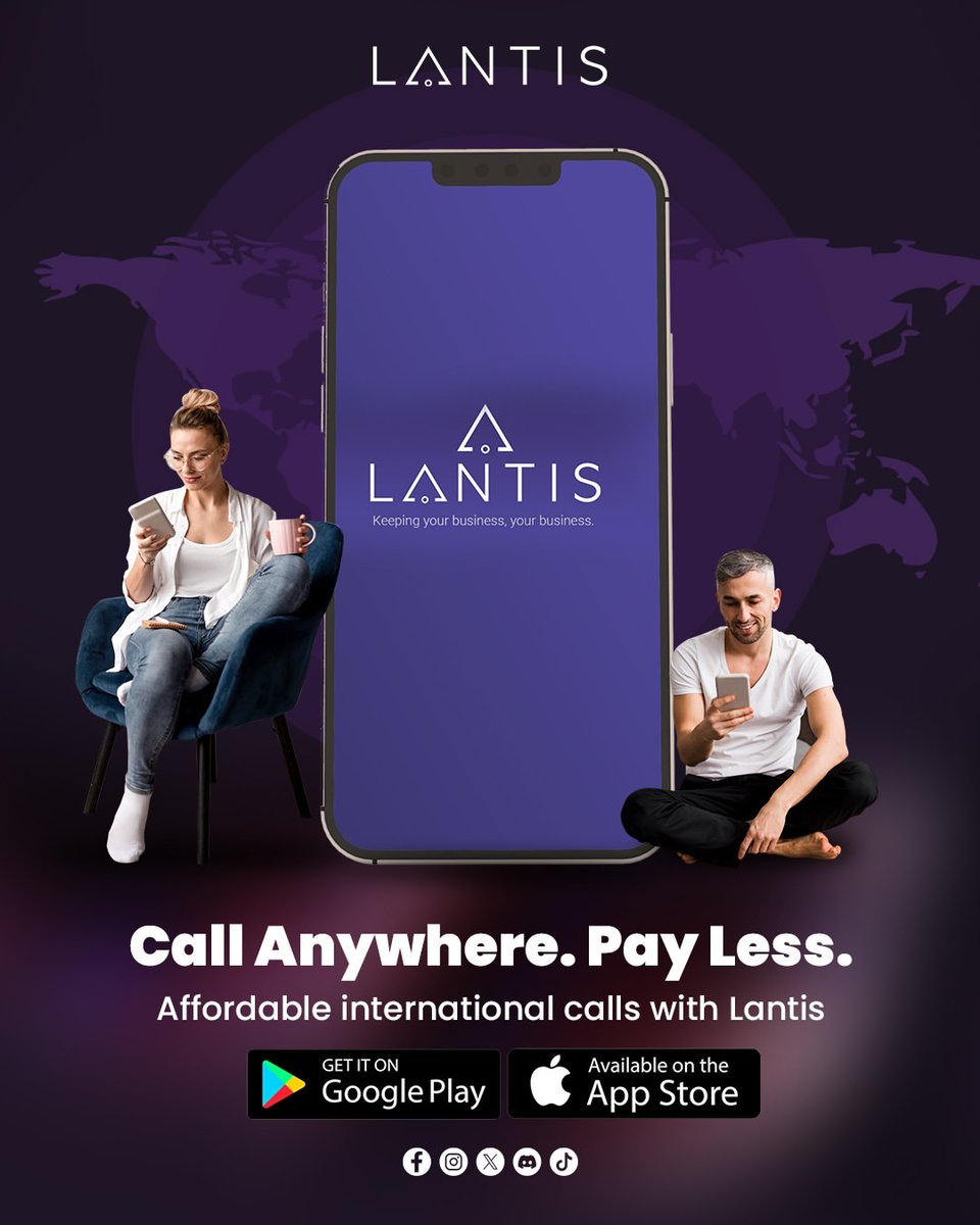 LantisApp's tweet photo. Talk globally. Pay locally. 🌍📞
Connect with anyone, anywhere without the high cost.
With #Lantis, staying connected stays affordable.
#LantisApp #GlobalCalling #InternationalCalls #Privacy #SecureCalls #MessengerApp #SafeCommunication #TalkGlobally https://t.co/BYK5nY0AHh