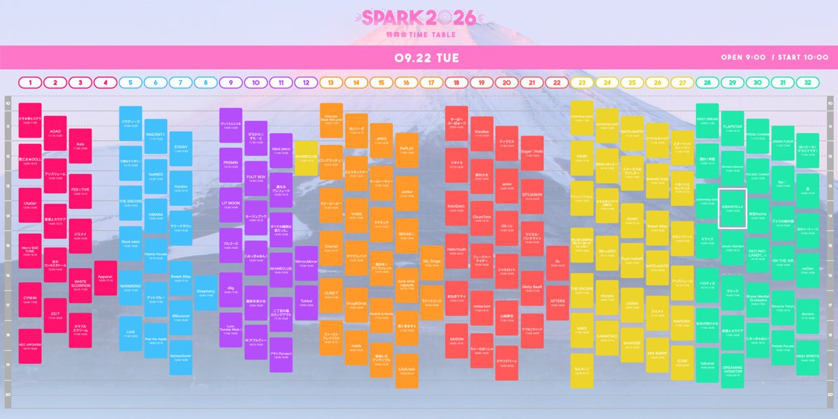 kouseiiRiSTELLA's tweet photo. ⟣ 虹星イベント情報 ⟢
イベント⭑ SPARK 2026 in YAMANAKAKO
日程⭑ 2026年9���22日（火）
会場⭑ 山中湖交流プラザきらら
出演ステージ⭑ YANAGIステージ
出演時間⭑ 13:05～13:20
特典会時間⭑ ブース29　13:40～14:50
チケット料金⭑
・SPARKチケット：¥30,000
・一般チケット：¥7,500 https://t.co/B5RwWsBXDn