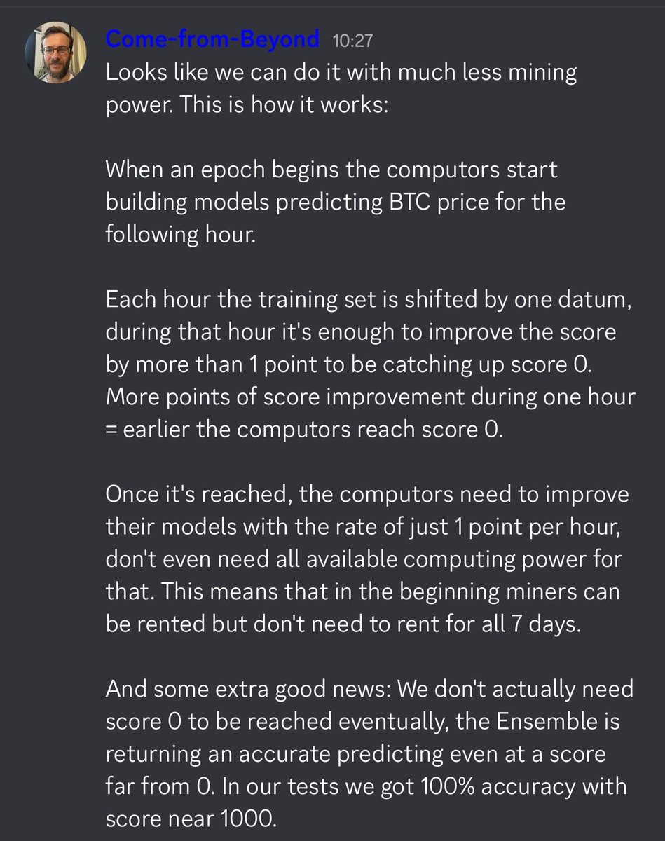 BPP9000's tweet photo. 1/12  

$Qubic might be onto something bigger than anyone expected

CFB just revealed the BTC prediction system could run on FAR less mining power than originally thought.

Let me break it down 🧵👇

#Qubic #BPP9000 #Crypto #AI https://t.co/XrIiE2EAL0