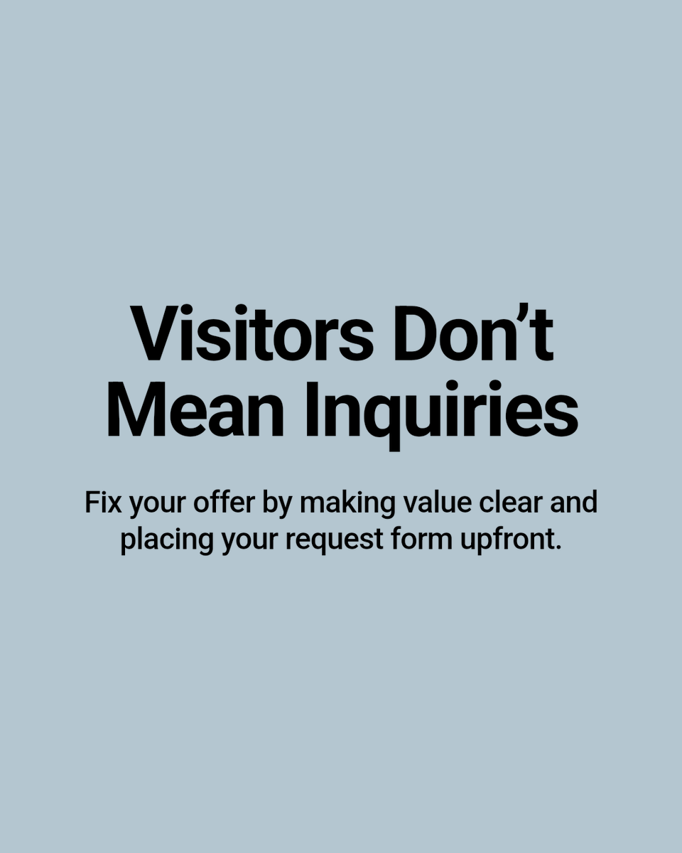TriadWebDesign's tweet photo. If your site gets visits but no inquiries, fix the page above the fold first. Clear offer, strong CTA, trust signals, and a fast mobile layout usually matter more than adding more pages. Contact us for a quote.

https://t.co/J5FFAbHHjU https://t.co/OEIcywo6PW
