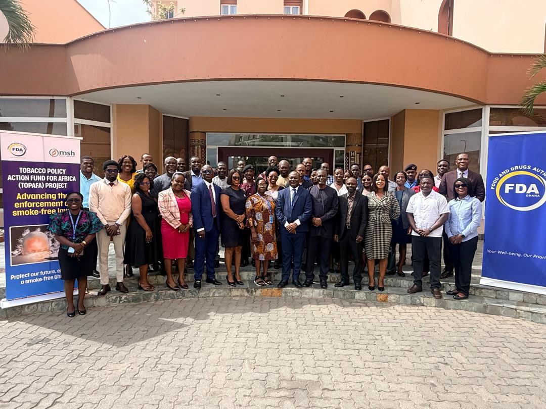 WHOGhana's tweet photo. Tobacco advertising can drive tobacco use, especially among young people.

This week, we join @fdaghana and partners for training on Ghana’s Tobacco Advertisement, Promotion and Sponsorship (TAPS) Enforcement and development of Guidelines to strengthen implementation.

The training will strengthen TAPS monitoring and enforcement across media and public spaces.