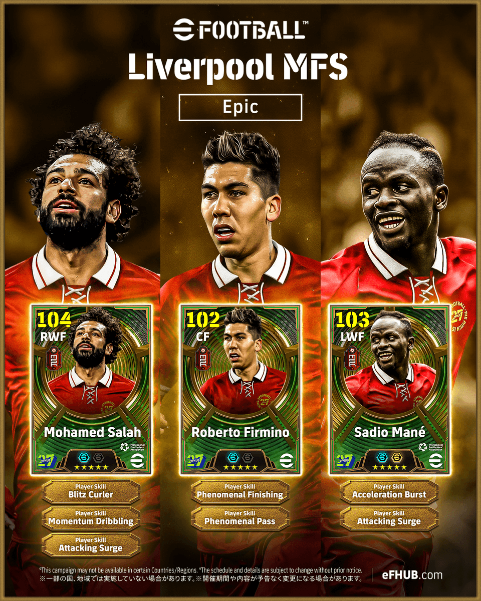 eFHUBx's tweet photo. [𝐂𝐎𝐍𝐂𝐄𝐏𝐓-𝐀𝐑𝐓] Epic : Liverpool MFS 🐦🏟️

🇪🇬 Mohamed Salah
🇧🇷 Roberto Firmino
🇸🇳 Sadio Mané

#eFootball2027 | #eFHUB https://t.co/qXCKXA6cgl
