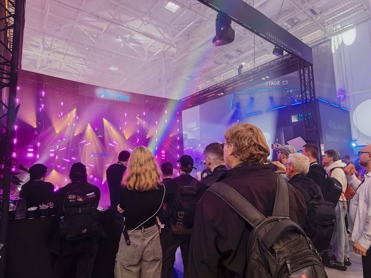 acme_lighting's tweet photo. Hello, #LightAudioTec2026!
Day 1 is in full swing! Visit ACME at #Booth2B18, Hall 2, and explore powerful beams, vibrant washes, dynamic effects, and more.
Stop by, demo the gear, and chat with our team about your next project!

📅 September 15-17
📍 Timiryazev Centre, Moscow https://t.co/2OxA8BTZ4V