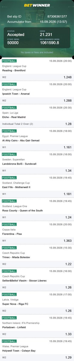CertifiedOdds's tweet photo. 20 odds on @BetwinnerNg 

Booking code: L2SBV 

Play here: https://t.co/Y0oDnQVRt5

#BetwinnerKnowYourLimit https://t.co/g284FKamn2