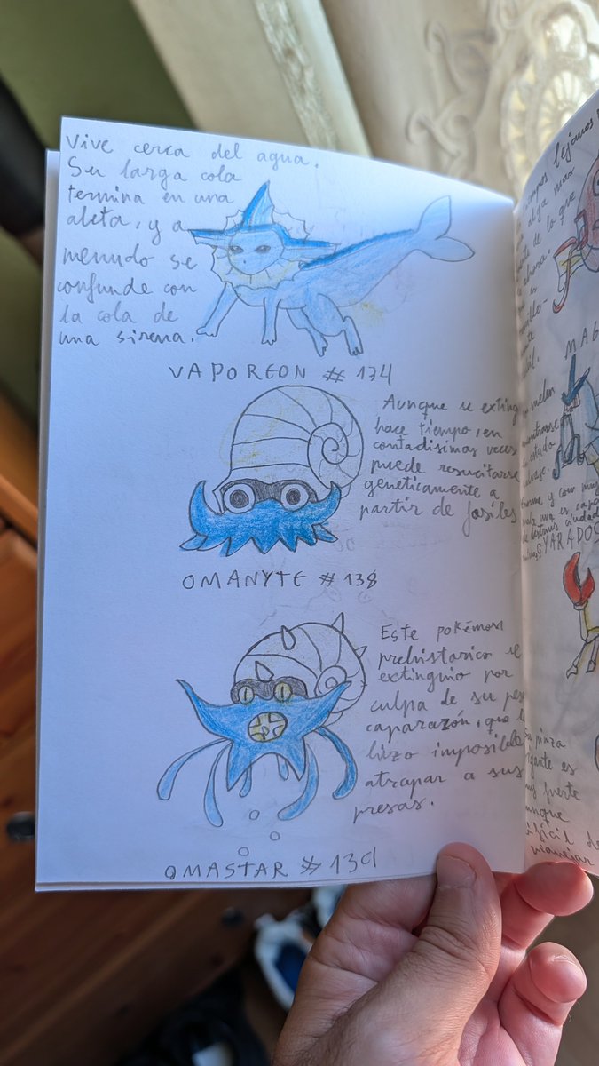 Keunam_'s tweet photo. La guía de Pokémon de agua que hice con 11 años.😹 https://t.co/faHyzkMfv8