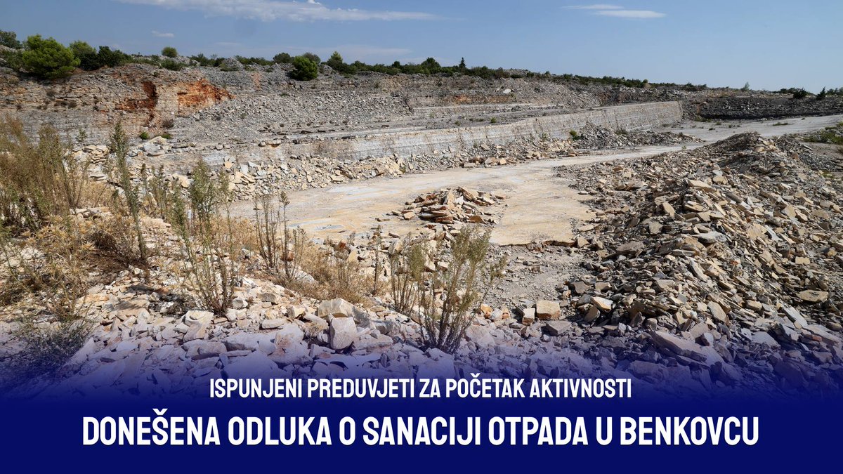 MZOZT_RH's tweet photo. 𝗢𝗧𝗣𝗔𝗗 𝗨 #BENKOVAC 𝗜𝗗𝗘 𝗨 𝗦𝗔𝗡𝗔𝗖𝗜𝗝𝗨❗

#MZOZT je donio Odluku o sanaciji prioritetne lokacije  na prostoru kamenoloma #Kukalj. 

✅ Ovom Odlukom ispunjeni su preduvjeti za početak postupka sanacije.

✔️ Sanaciju će provesti #FZOEU - priprema se Plan sanacije. https://t.co/2lgnq0jaig