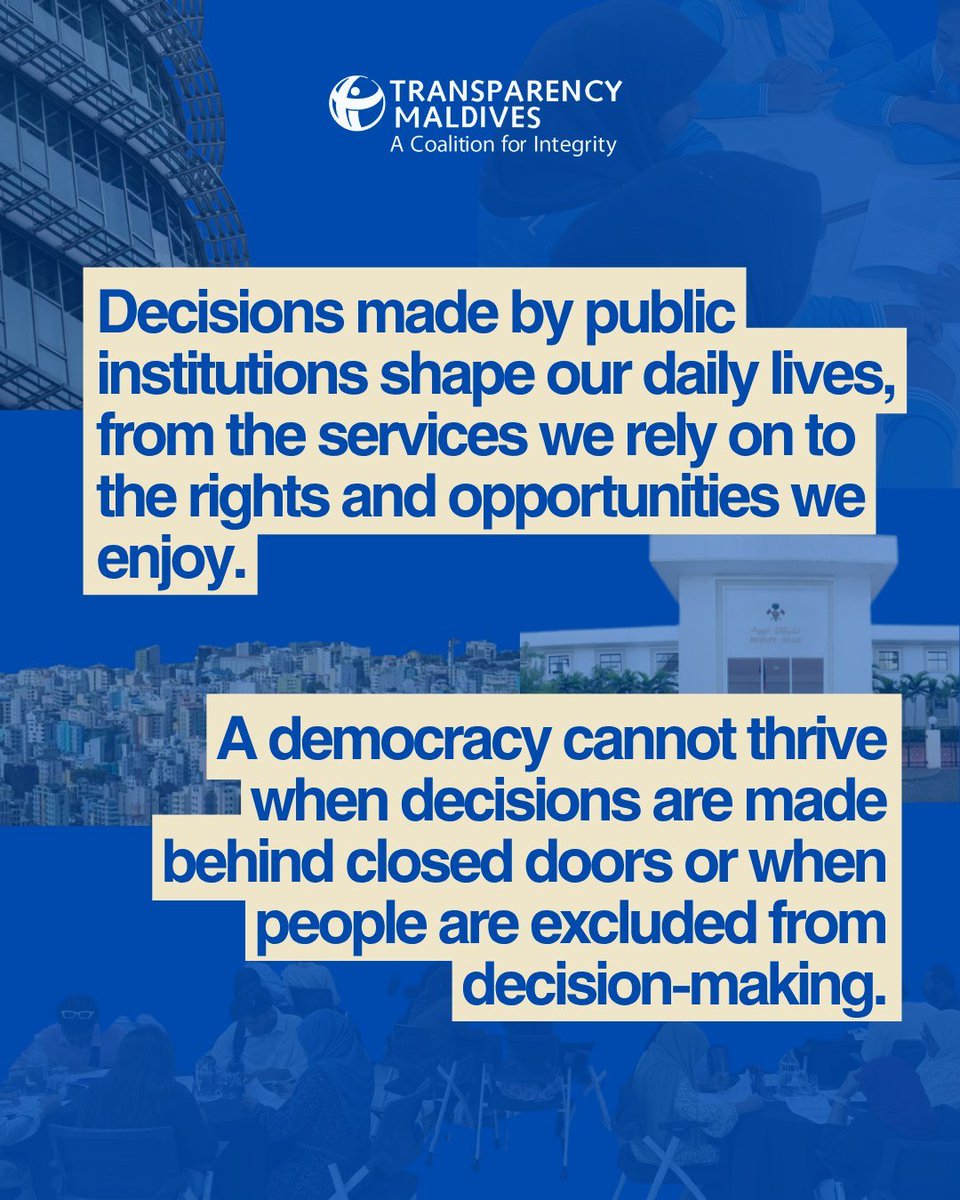 TransparencyMV's tweet photo. Democracy shapes many aspects of our daily lives, from the opportunities available to us and the services we rely on to the rights and freedoms we enjoy. https://t.co/2DHnIUMJZf