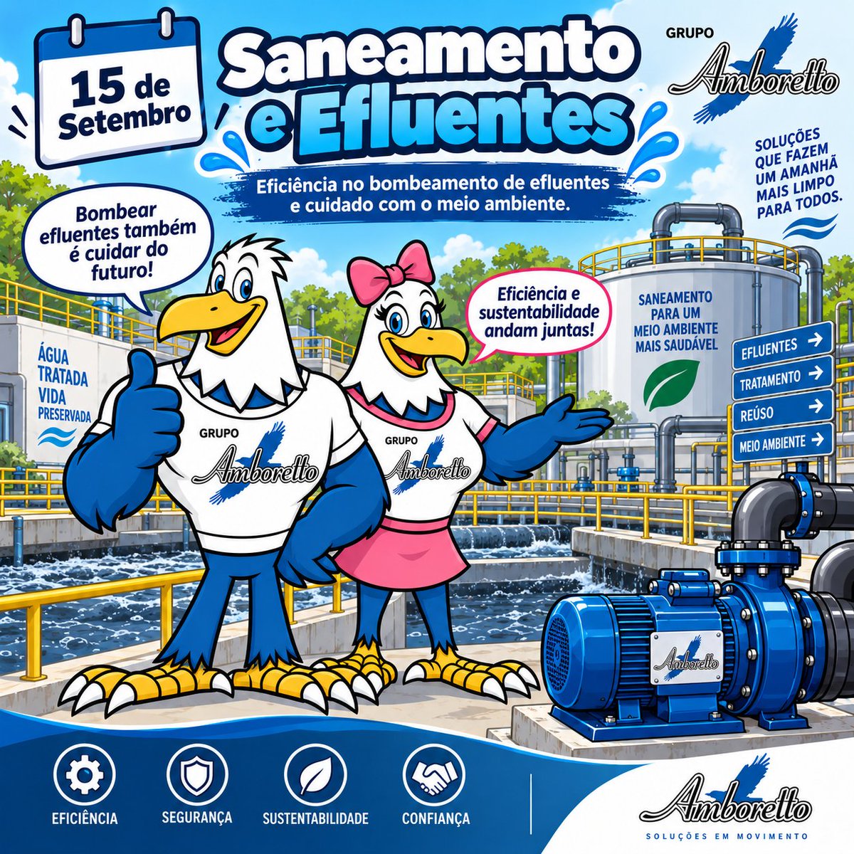 DouglasMoretto's tweet photo. Saneamento e efluentes
🌱 O destino de hoje é o saneamento! Thiaguinho e Belinha mostram que bombear efluentes exige conhecer os sólidos e as condições de instalação. A solução começa na análise do processo. Fale com a Amboretto.
#GrupoAmboretto #Saneamento https://t.co/DBQqTqKPpw