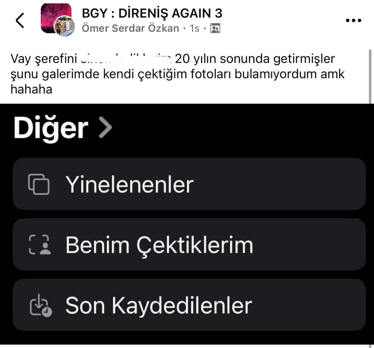 bgyetherr's tweet photo. iOS 27’ye devrim niteliğinde beklenen özellik geldi!

Artık kullanıcılar, kendi çektikleri fotoğraf ve videoları galeride ayrı bir albümde görebilecek.

— Daha önce tüm görseller tek yerde toplandığı için kullanıcılar kendi çektikleri fotoğrafları bulmakta zorlanıyordu. https://t.co/x7dra1fJ40