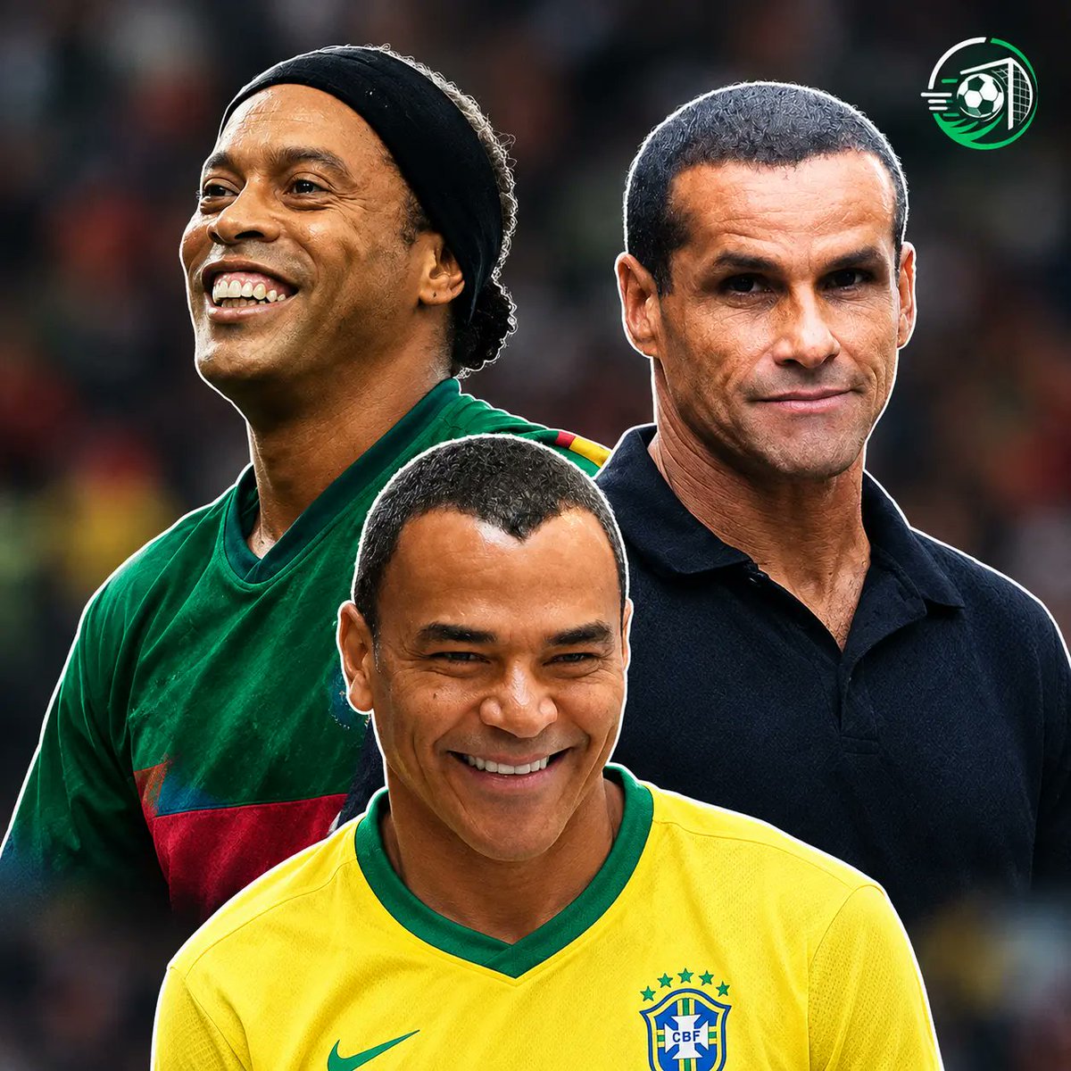 goalsdigest's tweet photo. Ballon d'Or winners Ronaldinho and Rivaldo headline a star-studded Brazil Legends squad featuring 2002 World Cup winners like Edmílson, Paulo Sérgio, Jorginho, and Viola for an exhibition match against local Indian legends in Kochi on September. https://t.co/eO3NBZ3fgc