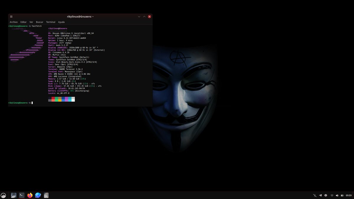 Gnuxero_ar's tweet photo. #Gnulinux #devuan
Devuan 6 Cinnamon
La libertad no esta en poder elegir entre alguna de las miles de distros que existen, sino en poder elegir su init y tener control absoluto del mismo😎 https://t.co/h3KAYqF376