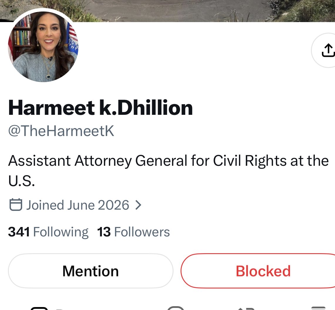 HarmeetKDhillon's tweet photo. Please block and report this and any other imposter accounts https://t.co/ZfII9dQ0nk