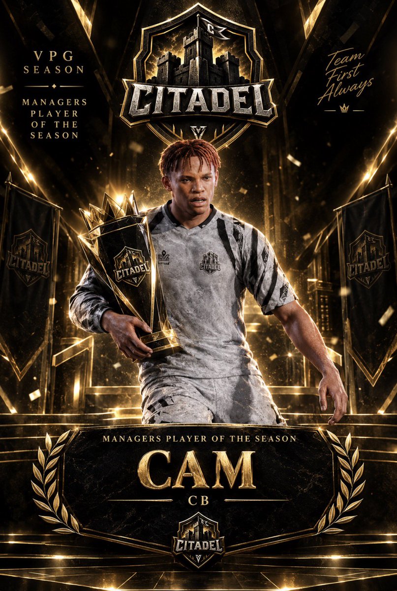 ACG_Citadel's tweet photo. Huge Congratulations to our two award winners this season 🏆

@cameronts1 - Managers Player of the Season.

JagerBomber - Players Player of the Season.

You may be new to VPG, but you play like you’ve been here for years. 

Congrats Guys 👏🏻

@VPGEurope @OfficialVPG @VPGUK https://t.co/F43gS92n6F