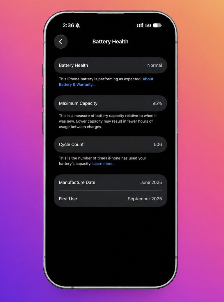 theraawtruthh's tweet photo. People are reporting battery health dropping after updating to iOS 27.

Let us know your battery health is dropped or not. https://t.co/2fGxb3GQWV