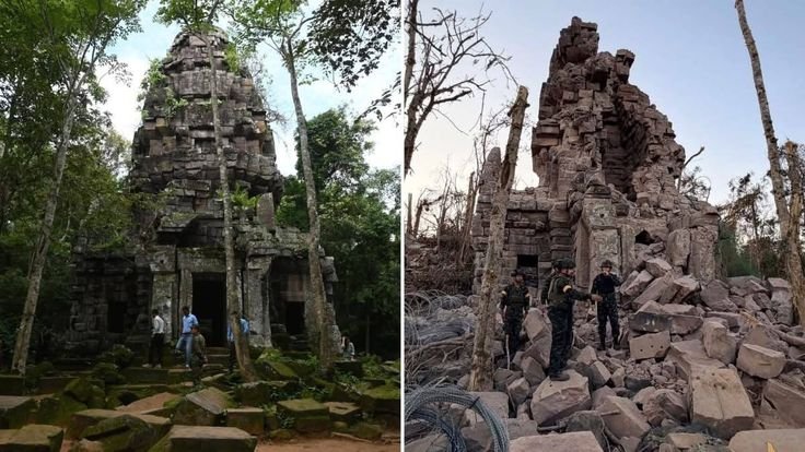 nagomiwcxg's tweet photo. Can you see it?? It's really hurts for Cambodians people Cambodians heart!!! If we started the war... I want to ask you why??? For what??? #savecambodiatemple #justiceforcamboia #cambodianeedpeace #unfairforcambodia 
#savekhmerculture 😔❤️‍🩹🇰🇭🙏🏻 https://t.co/JHUBfpnmHC