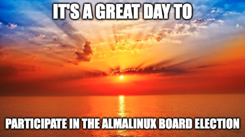 AlmaLinux's tweet photo. 🗳️ THE VOTES ARE OPEN! AlmaLinux 2026 board elections are officially live. Check your email for your ballot and make your voice heard. Every vote shapes our community's future! https://t.co/kLCR3FEDhM